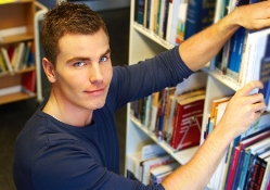 Photo of librarian working