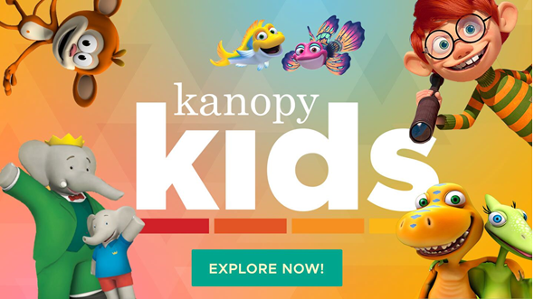 Kanopy home page example image